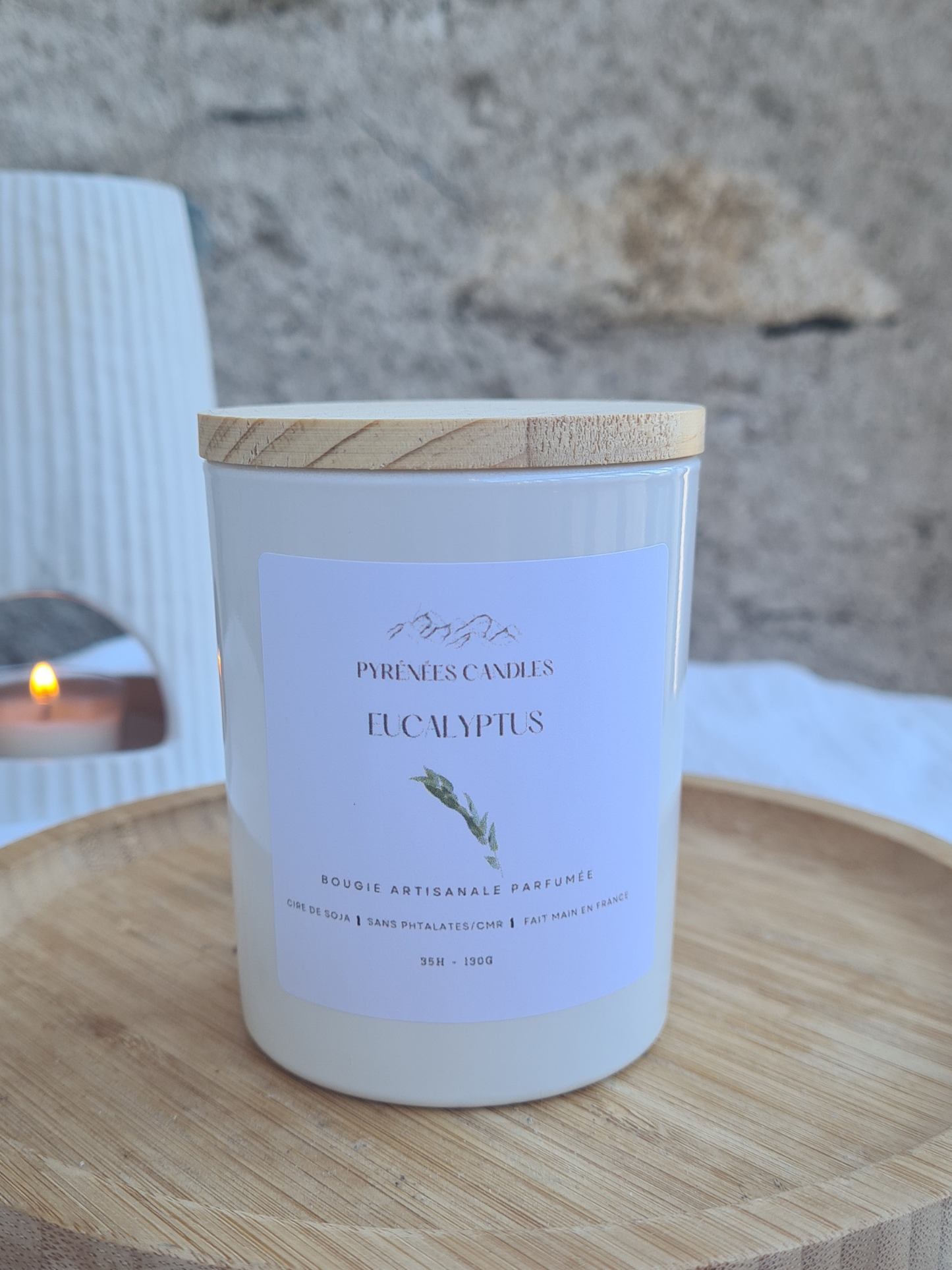 Bougie artisanale parfumée – Eucalyptus