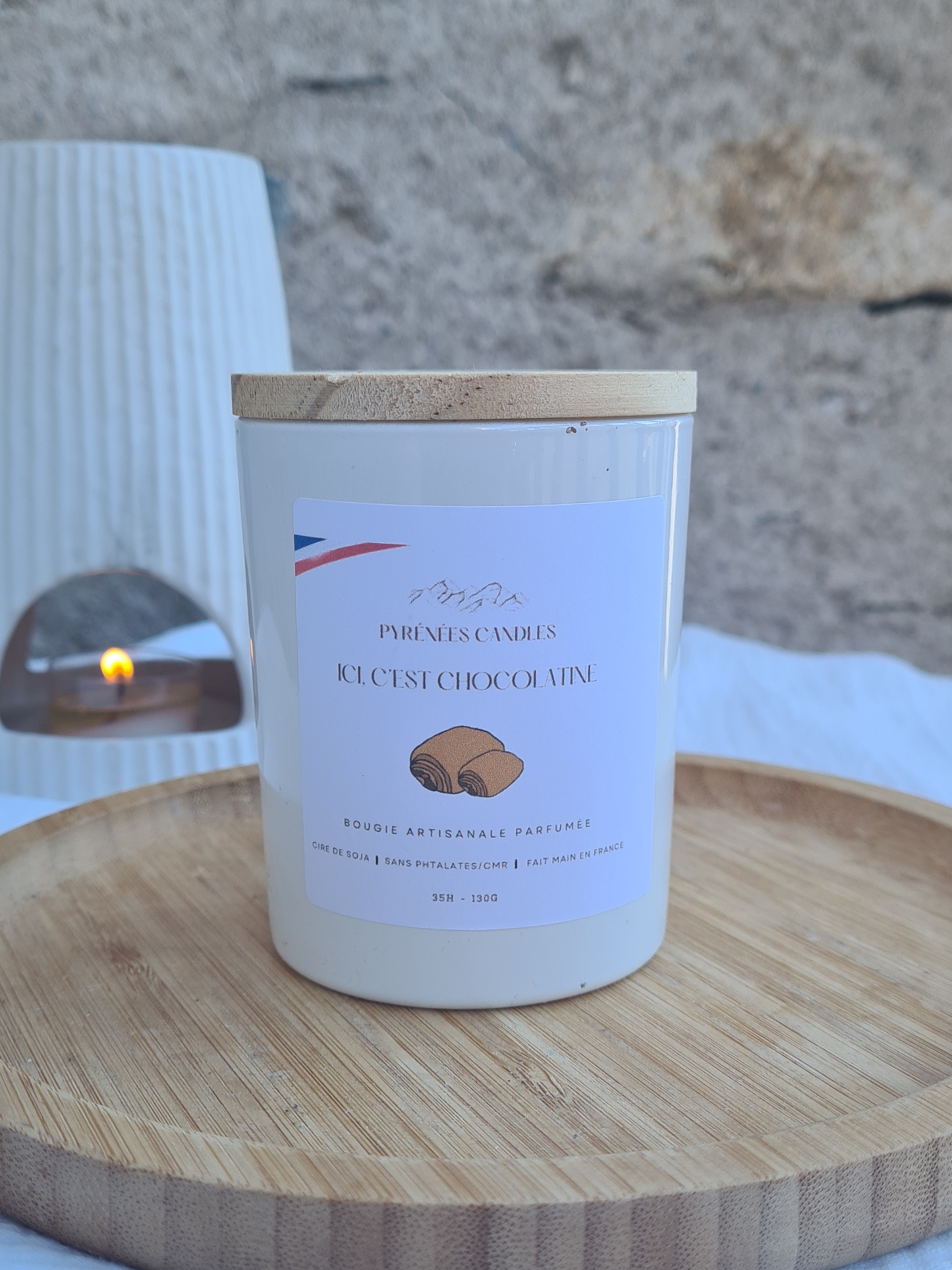 Bougie artisanale parfumée - Ici c'est Chocolatine