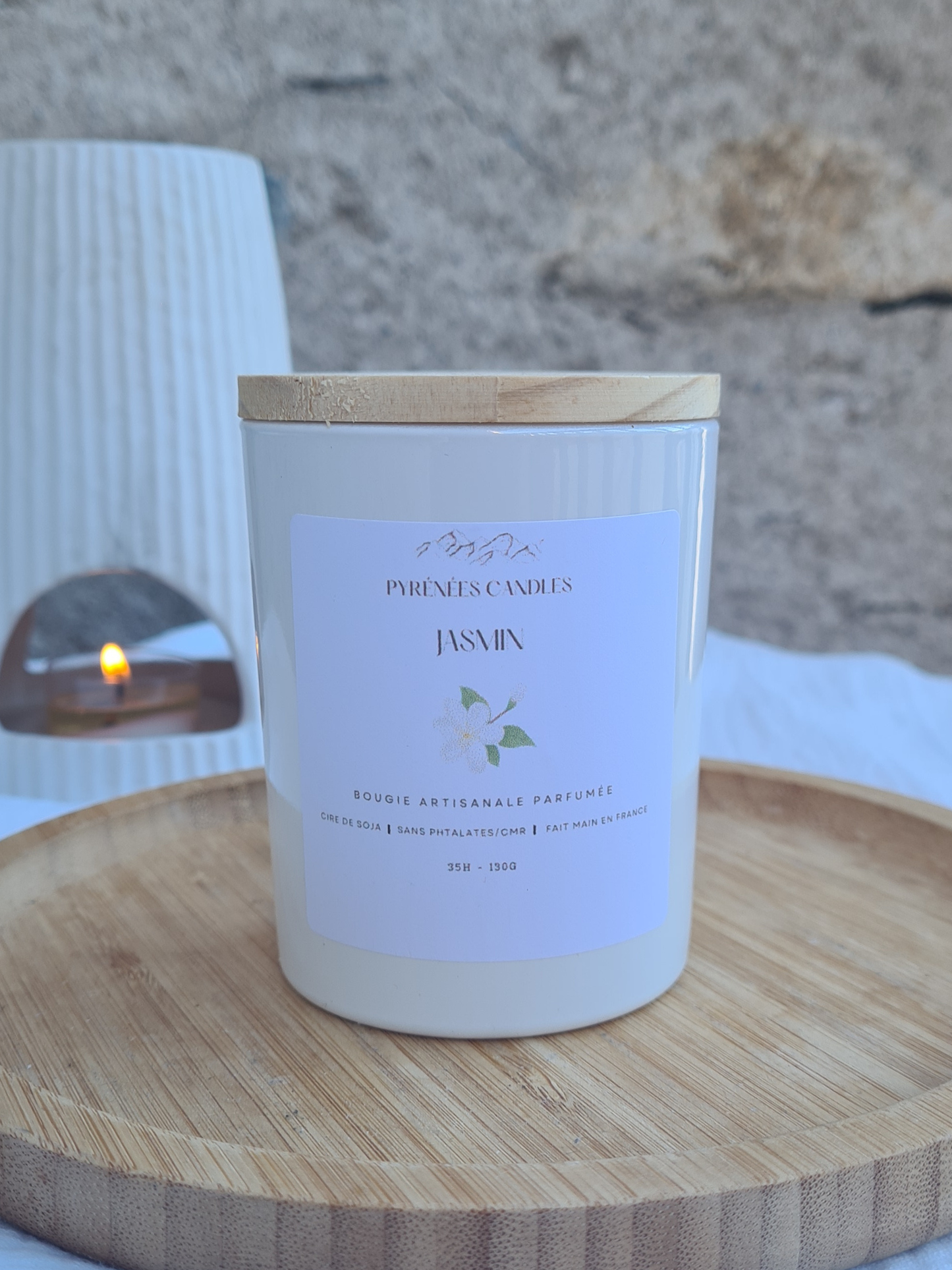 Bougie artisanale parfumée – Jasmin