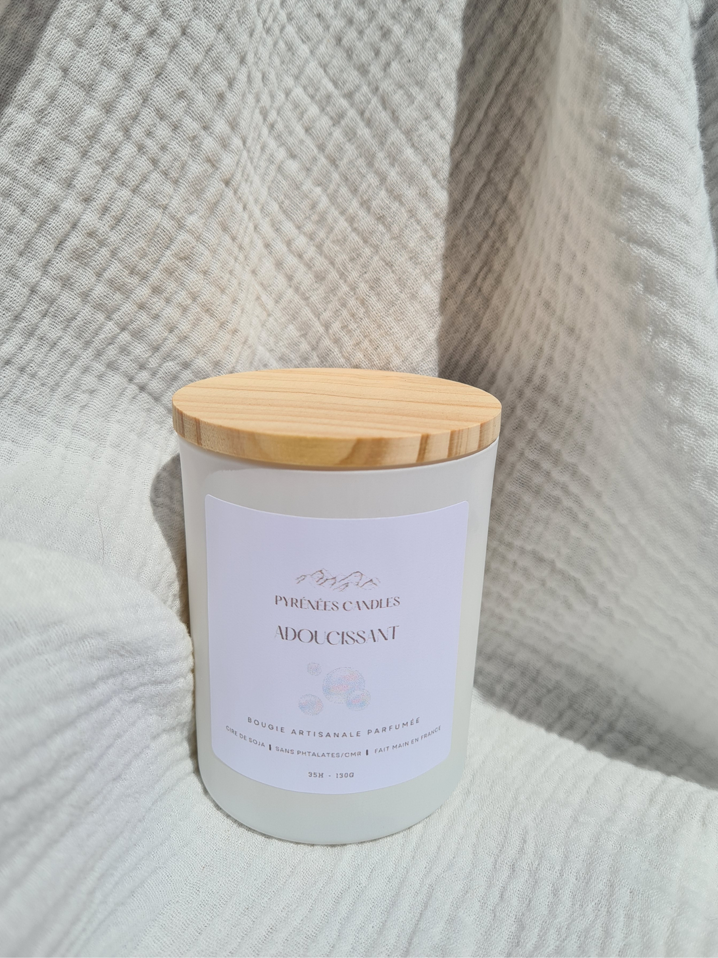 Bougie artisanale – Adoucissant