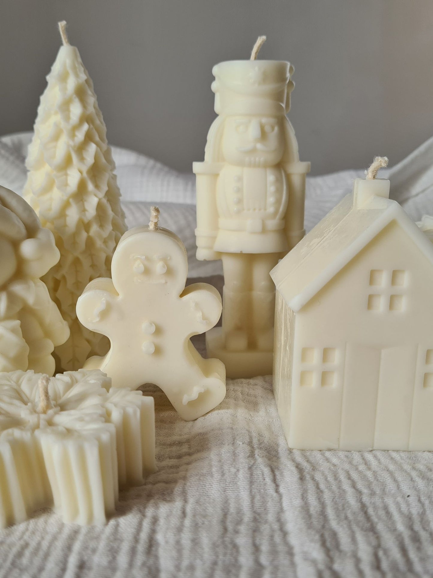 Bougie décorative casse-noisette – Sans parfum – Artisanale