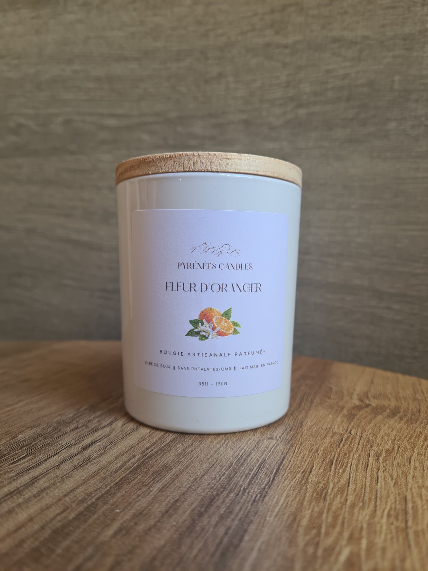 Bougie artisanale parfumée – Fleur d'oranger