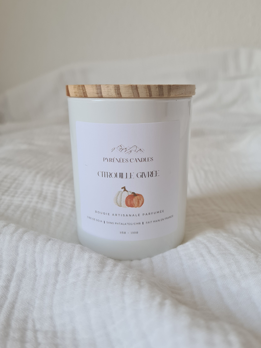 Bougie parfumée artisanale – Citrouille Givrée