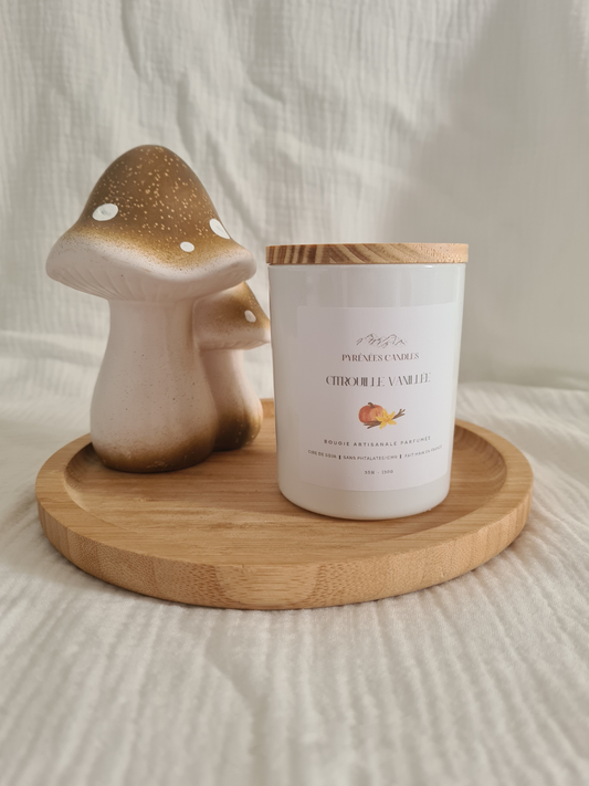 Bougie parfumée artisanale – Citrouille Vanillée