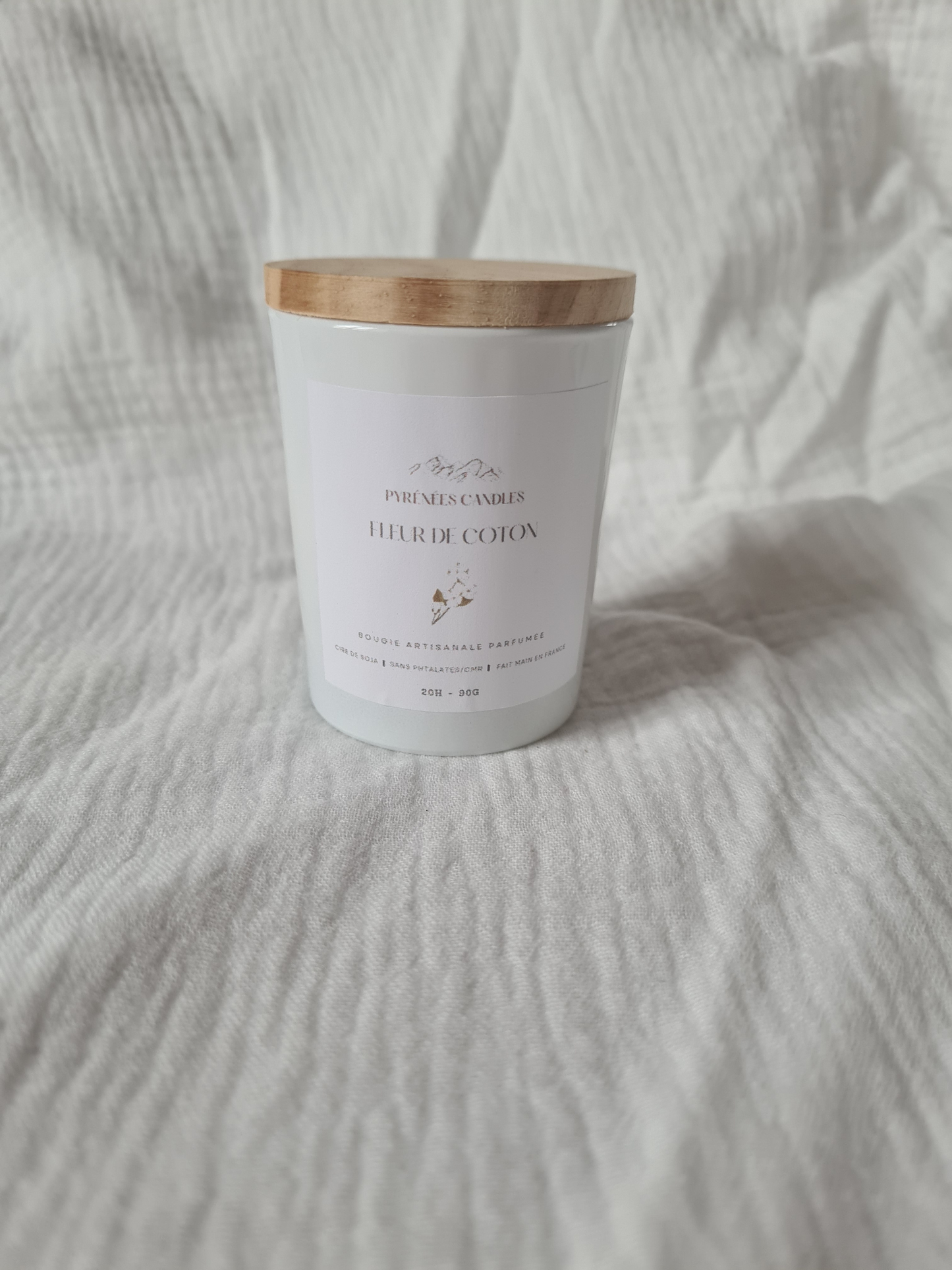 Bougie artisanale parfumée – Fleur de coton