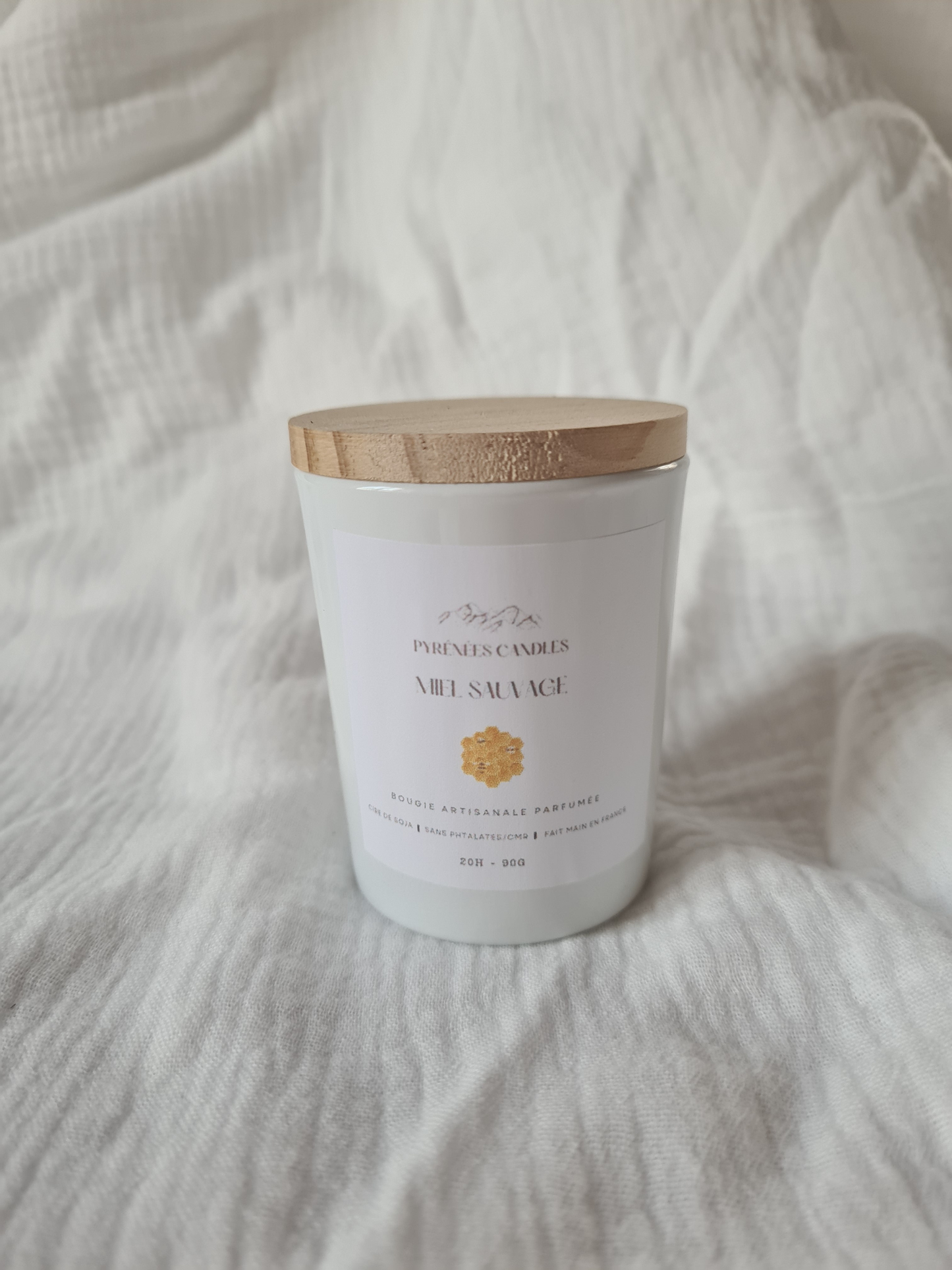 Bougie artisanale parfumée – Miel Sauvage