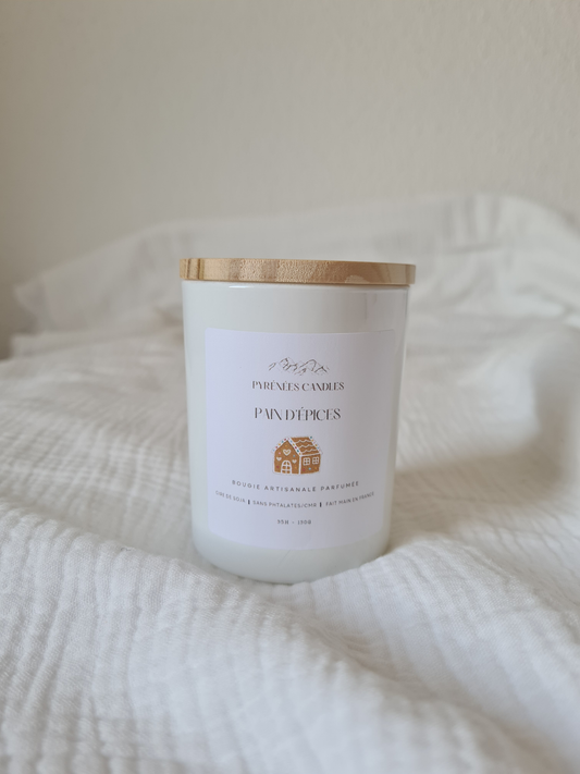 Bougie artisanale parfumée –  Pain d’Épices