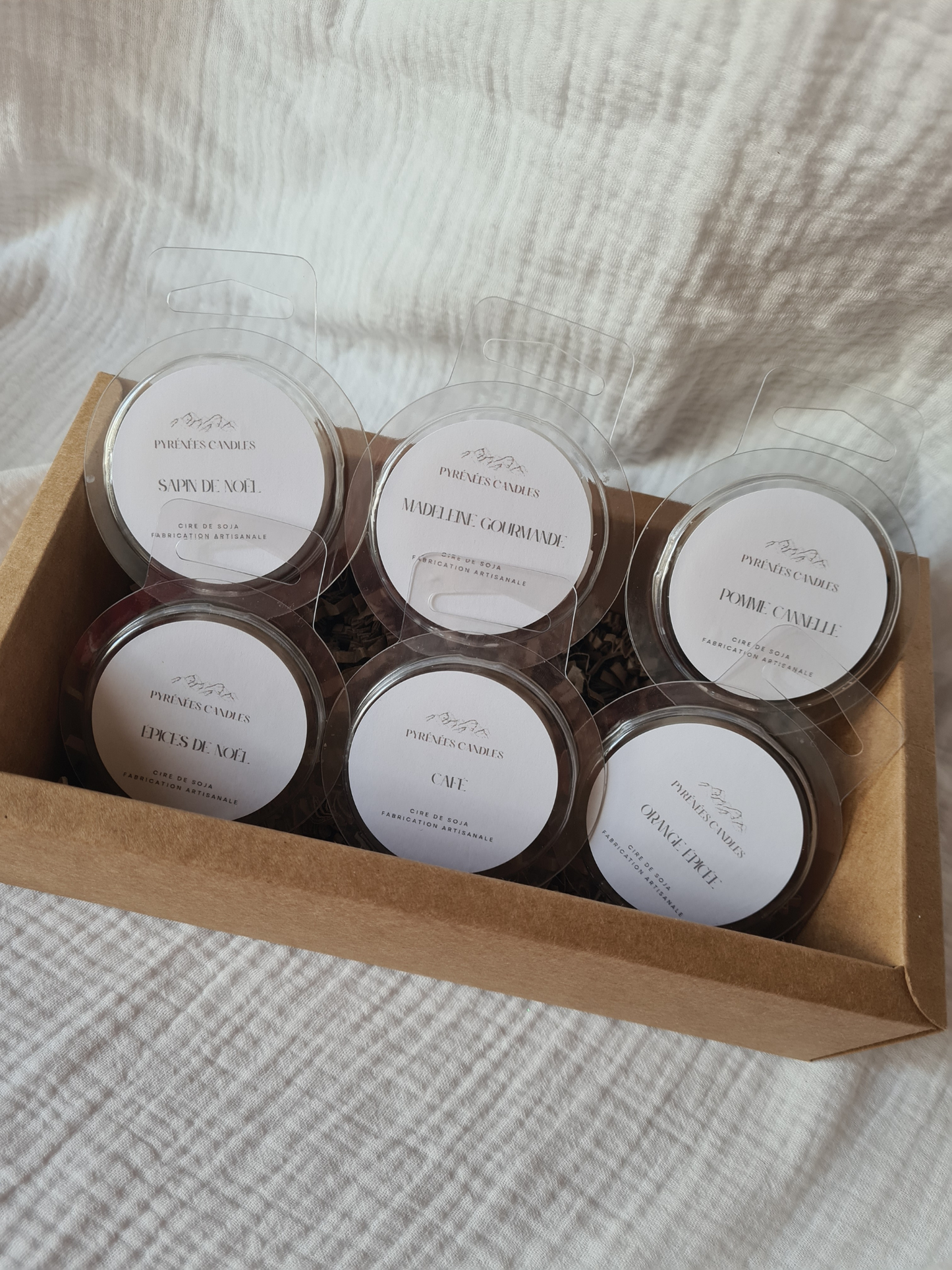 Coffret Gourmand Panaché – 6 fondants parfumés artisanaux (40 g chacun)