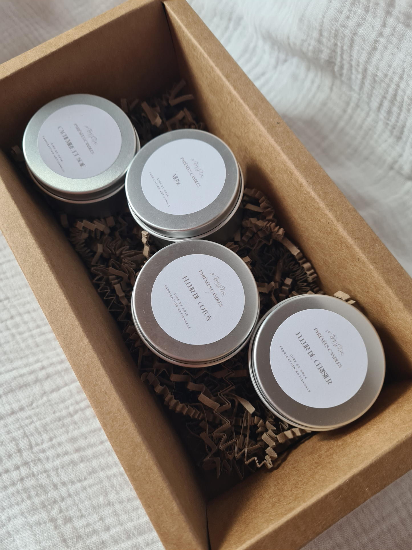 Coffret Cocooning – 4 bougies parfumées artisanales (40 g chacun)