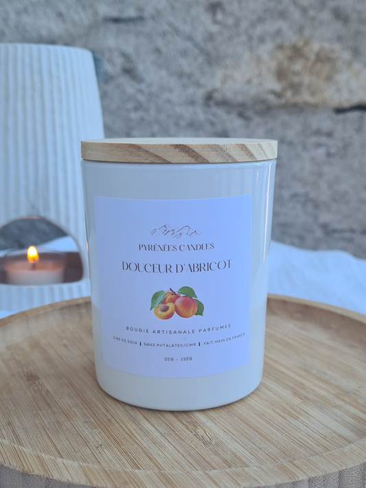 Bougie artisanale parfumée – Douceur d'abricot