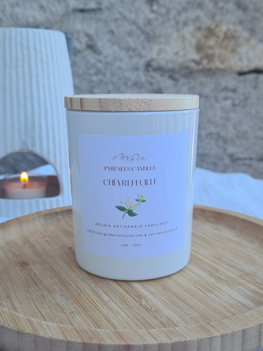 Bougie artisanale parfumée – Chèvrefeuille