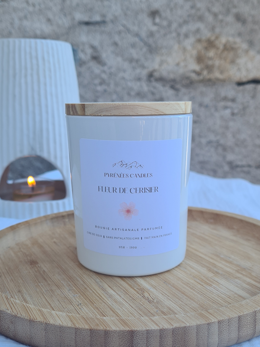 Bougie artisanale parfumée – Fleur de cerisier