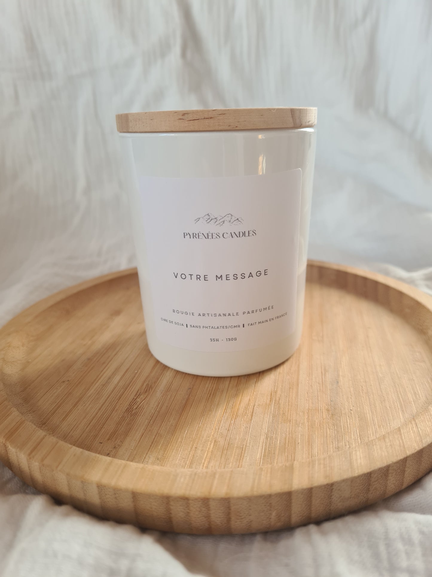 Bougie artisanale parfumée et personnalisée