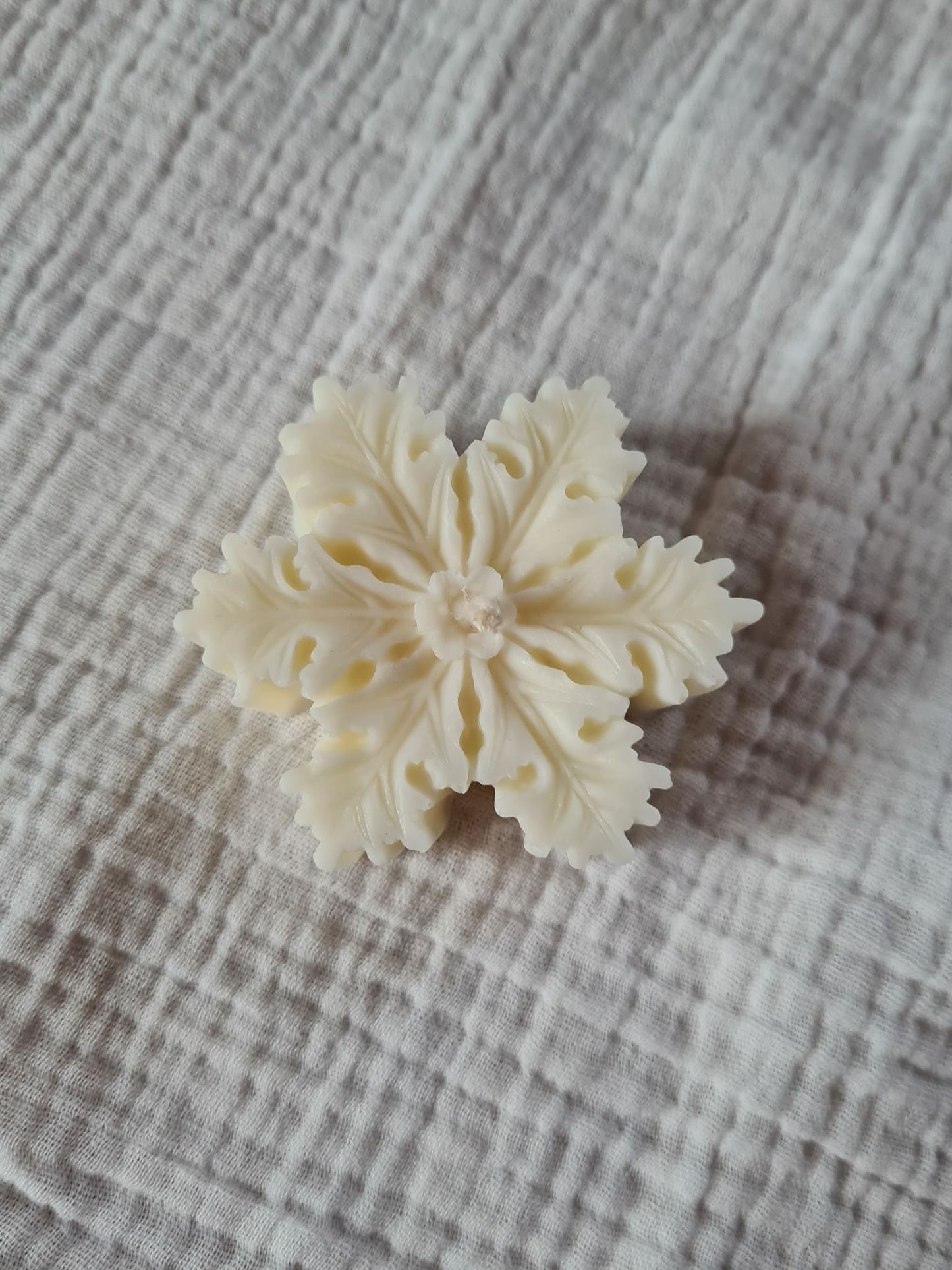 Bougie décorative flocon – Sans parfum – Artisanale