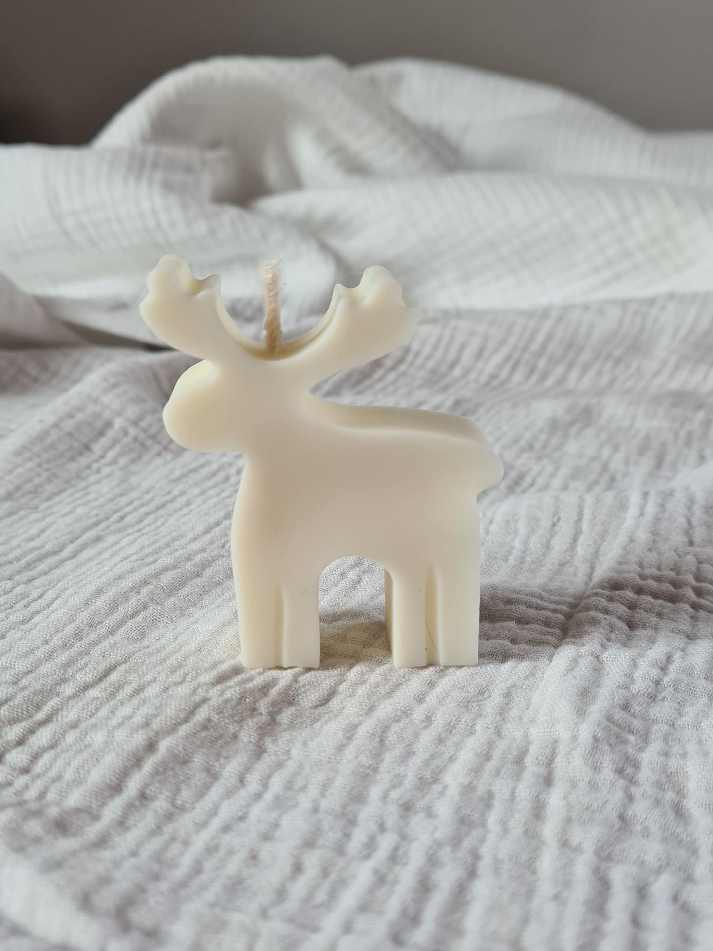 Bougie décorative renne – Sans parfum – Artisanale