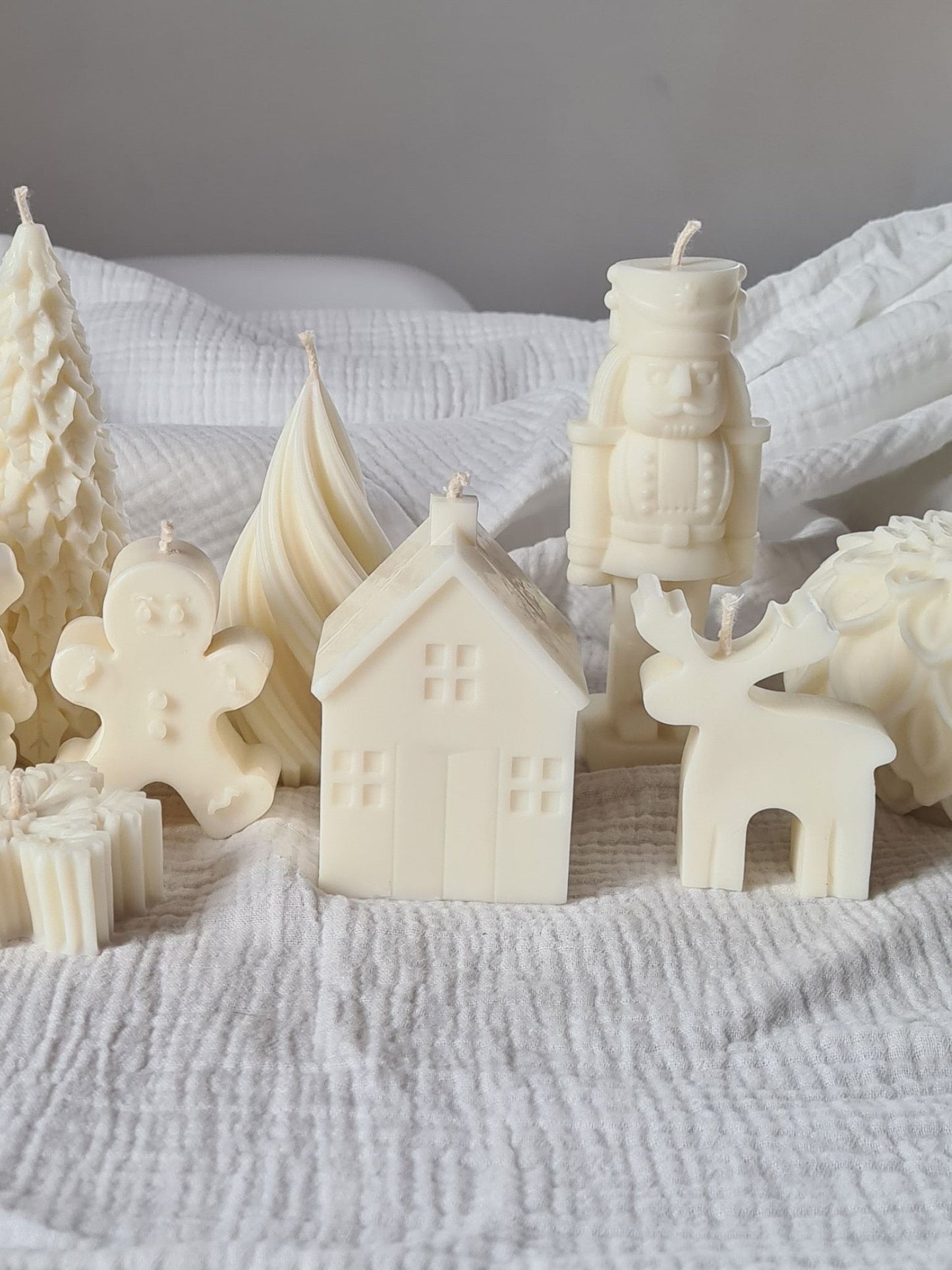 Bougie décorative renne – Sans parfum – Artisanale