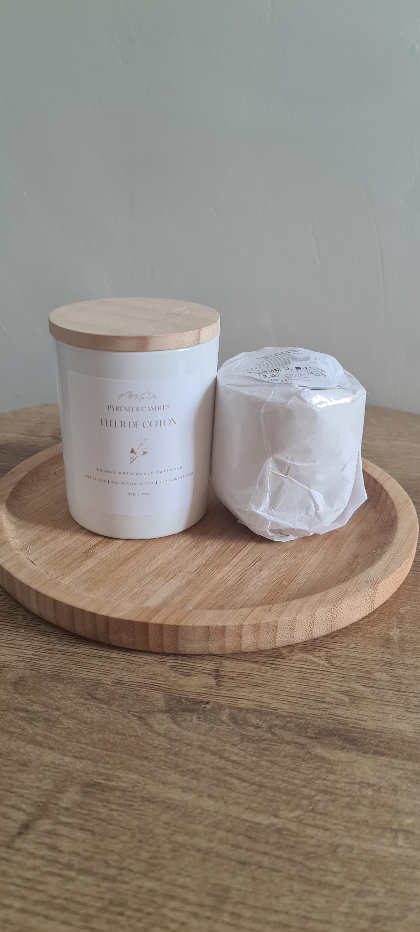 Bougie artisanale parfumée –  Recharges 130g