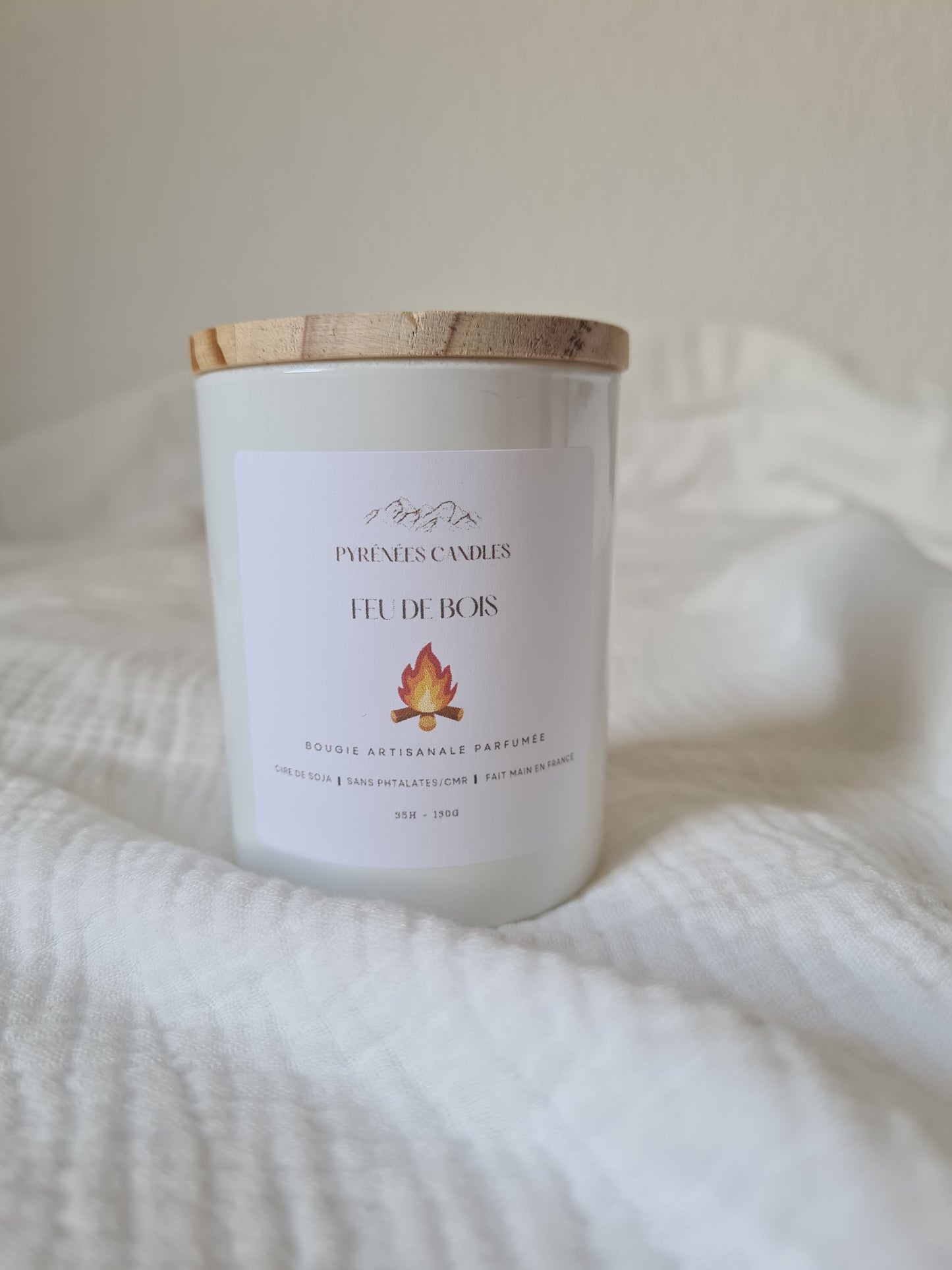 Bougie artisanale parfumée- Feu de bois