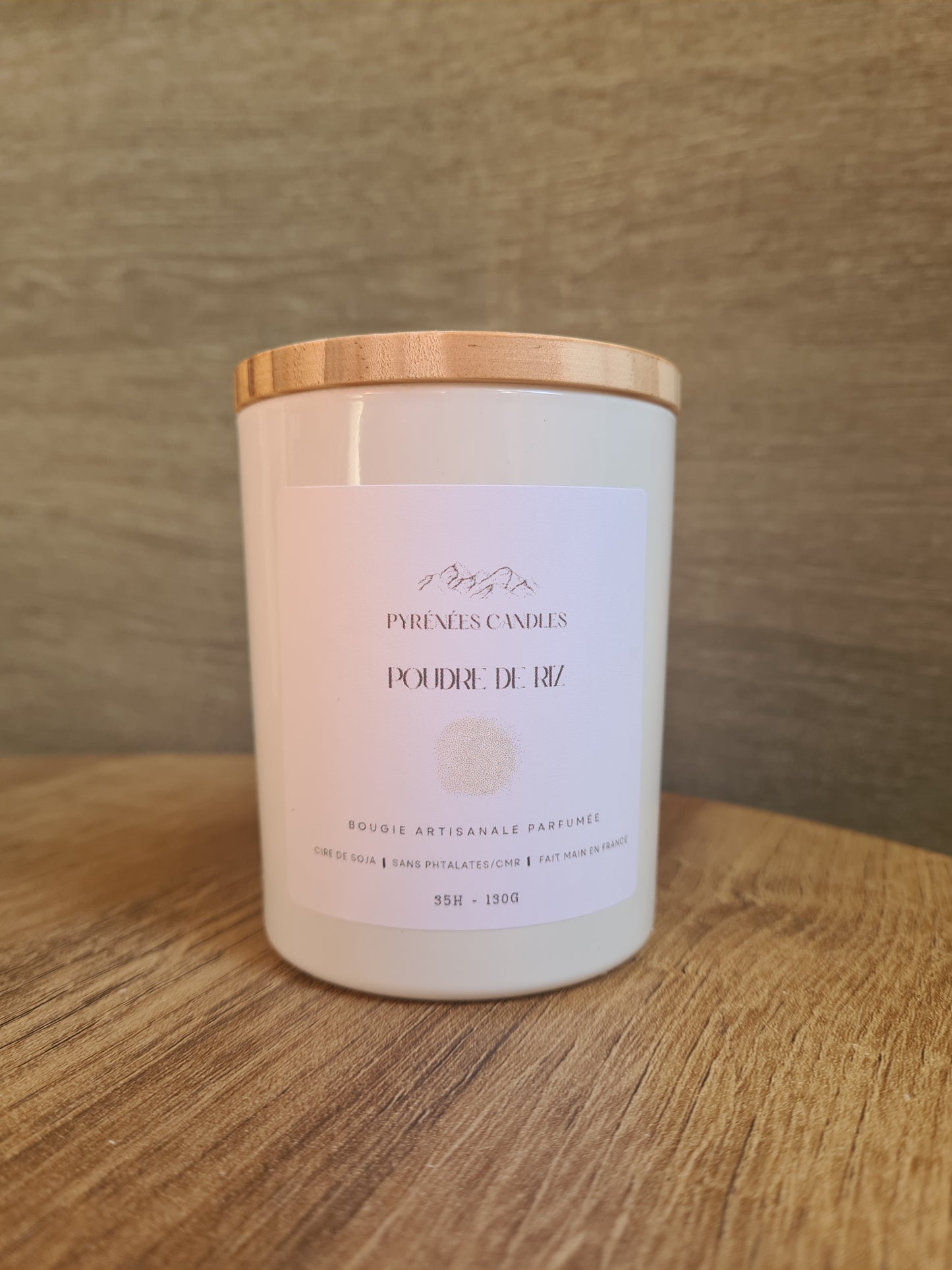 Bougie artisanale parfumée – Poudre de riz