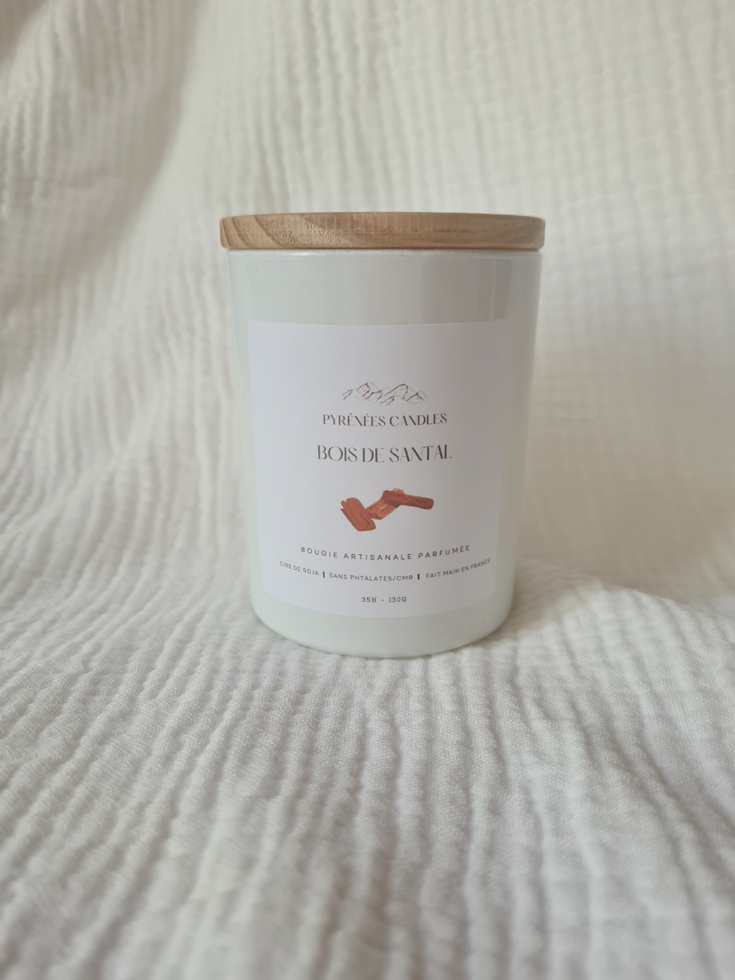 Bougie parfumée artisanale – Bois de Santal