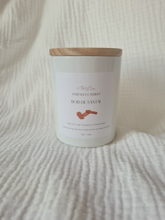 Bougie parfumée artisanale – Bois de Santal
